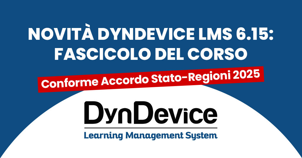 DynDevice LMS 6.15 novità: Fascicolo del corso